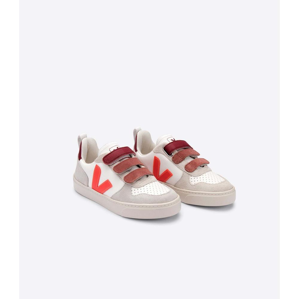 Veja V-12 BONTON Cipő Gyerek White/Orange | HU 754DFM